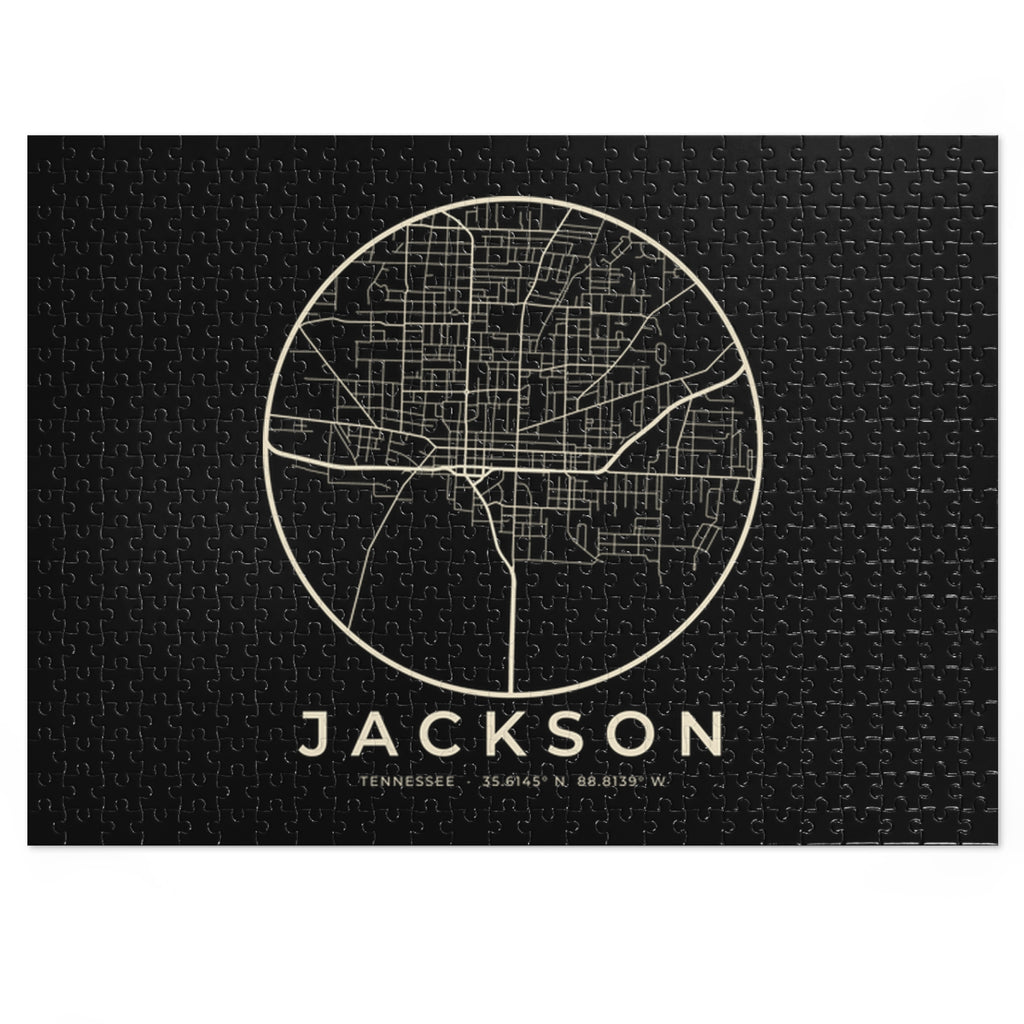 Jackson Street Map Puzzle (Black)