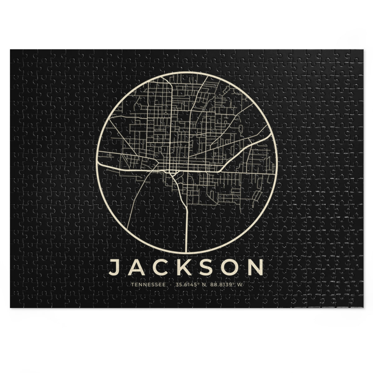 Jackson Street Map Puzzle (Black)