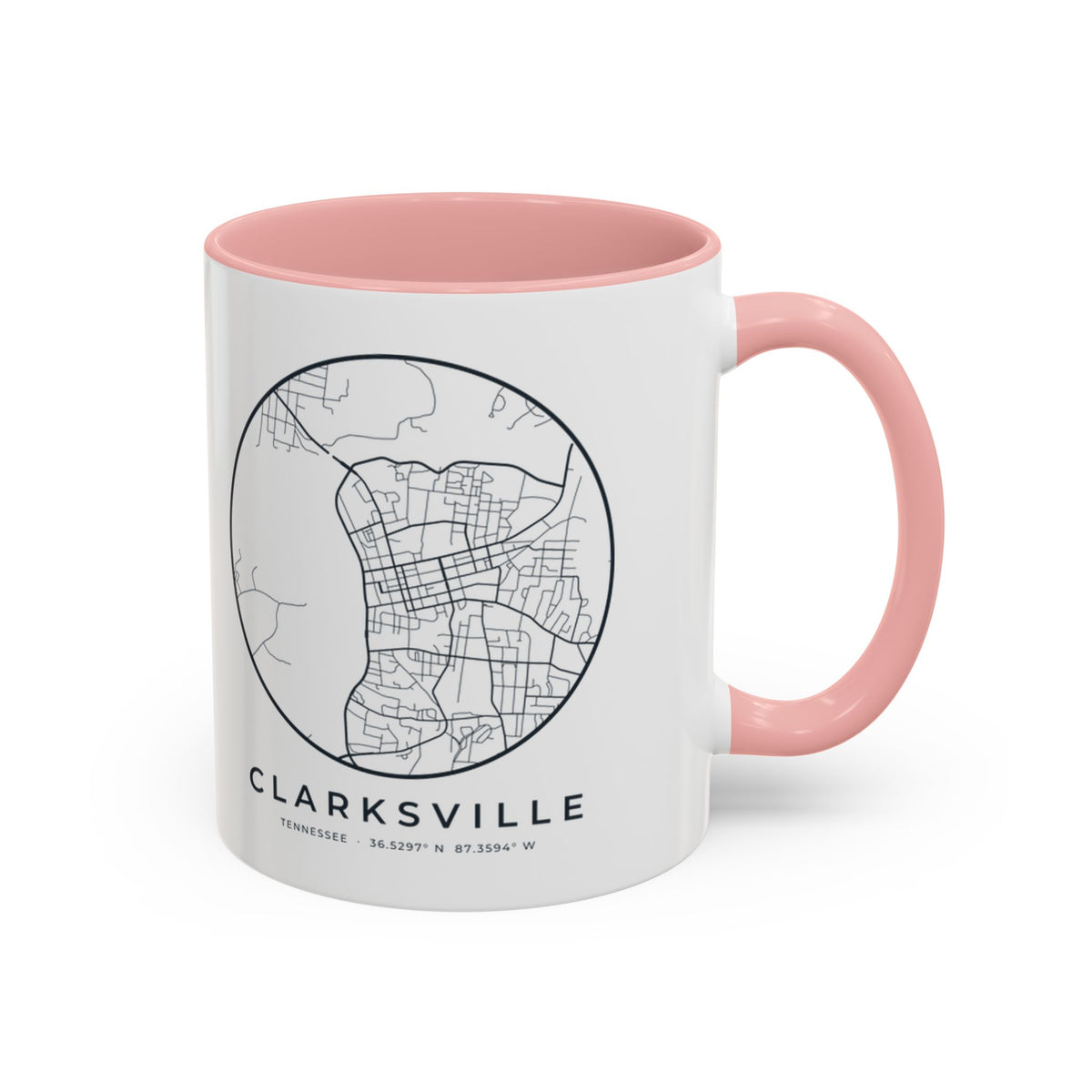 Clarksville Street Map Accent Mug