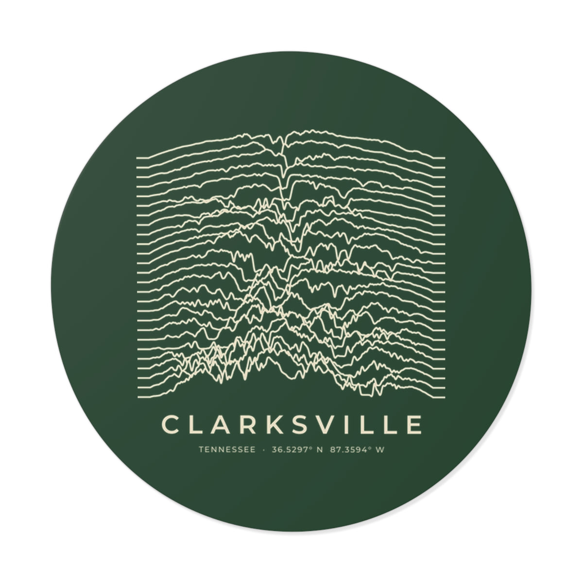 Clarksville Ridgeline Sticker (Forest Green)