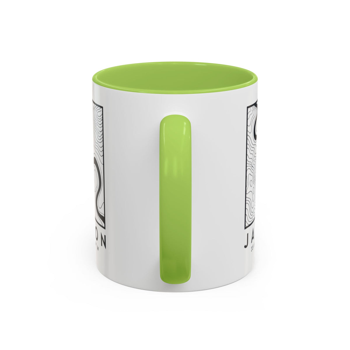 Jackson Topo Map Accent Mug