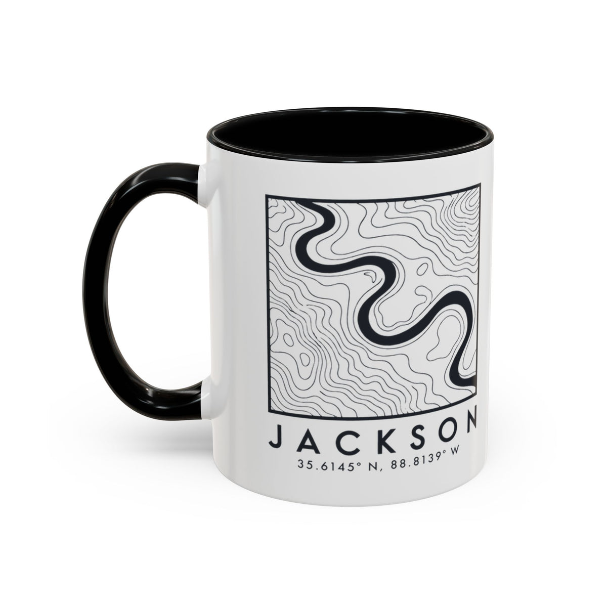 Jackson Topo Map Accent Mug
