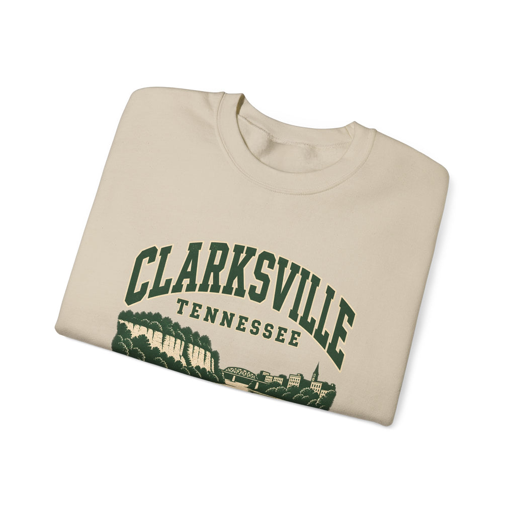 Clarksville Vintage Varsity Crewneck Sweatshirt