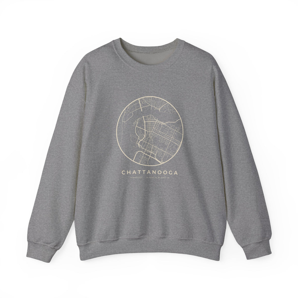 Chattanooga Street Map Crewneck Sweatshirt
