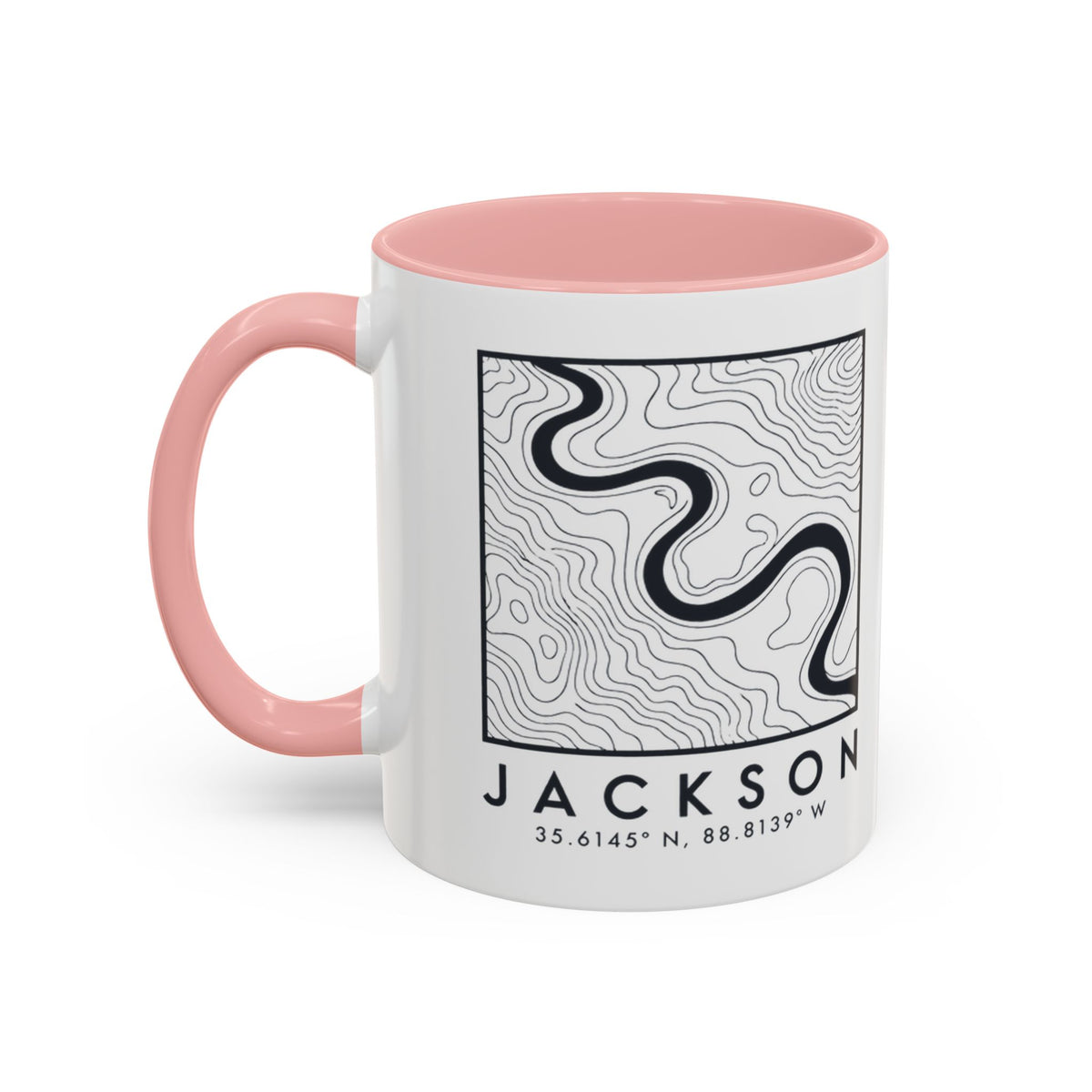 Jackson Topo Map Accent Mug