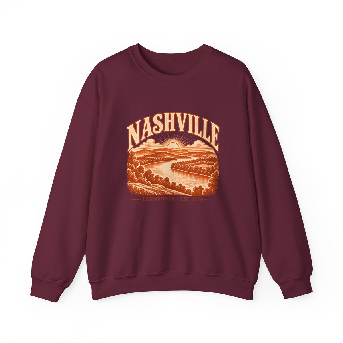 Nashville Engraved Valley Crewneck Sweatshirt