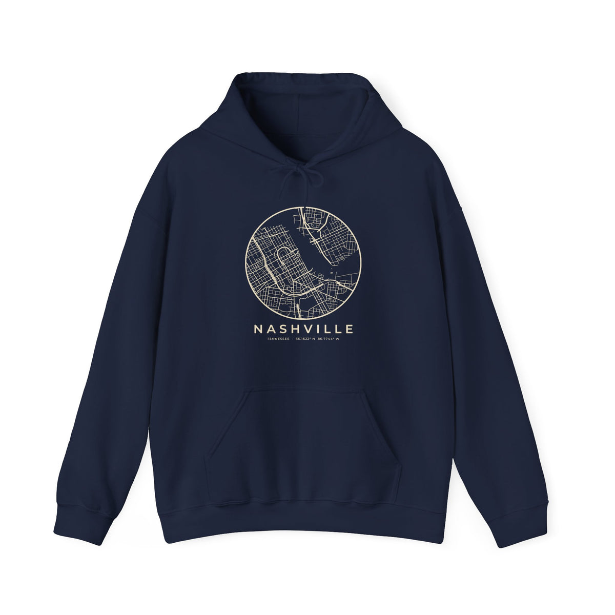 Nashville Street Map Hoodie