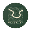 Nashville Topo Map Sticker (Forest Green)