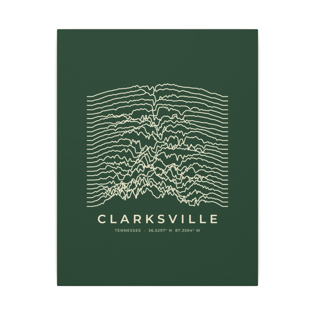 Clarksville Ridgeline Canvas Print (Forest Green)