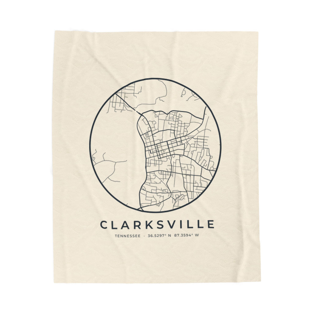 Clarksville Street Map Blanket