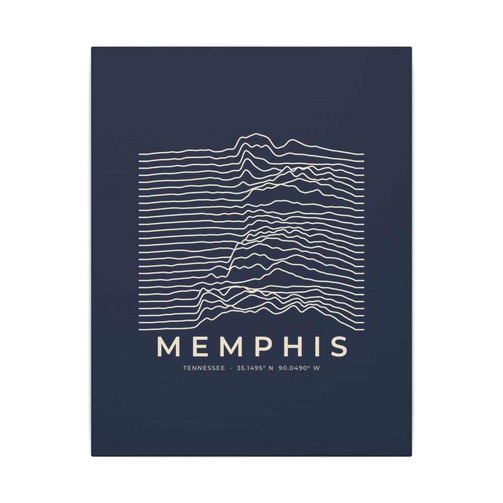 Memphis Ridgeline Canvas Print (Navy)