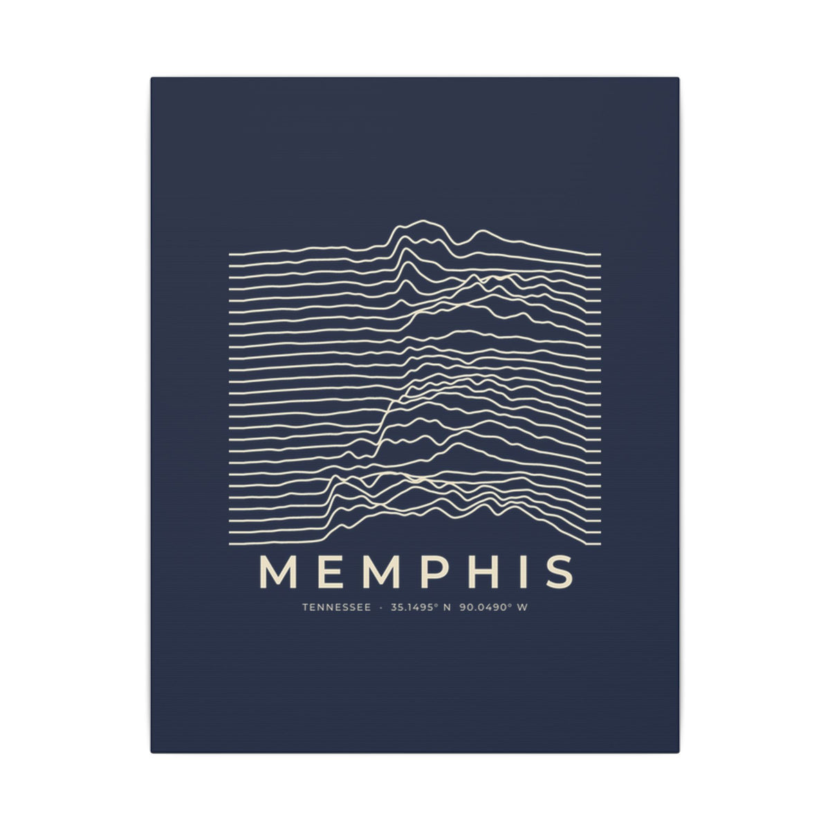Memphis Ridgeline Canvas Print (Navy)