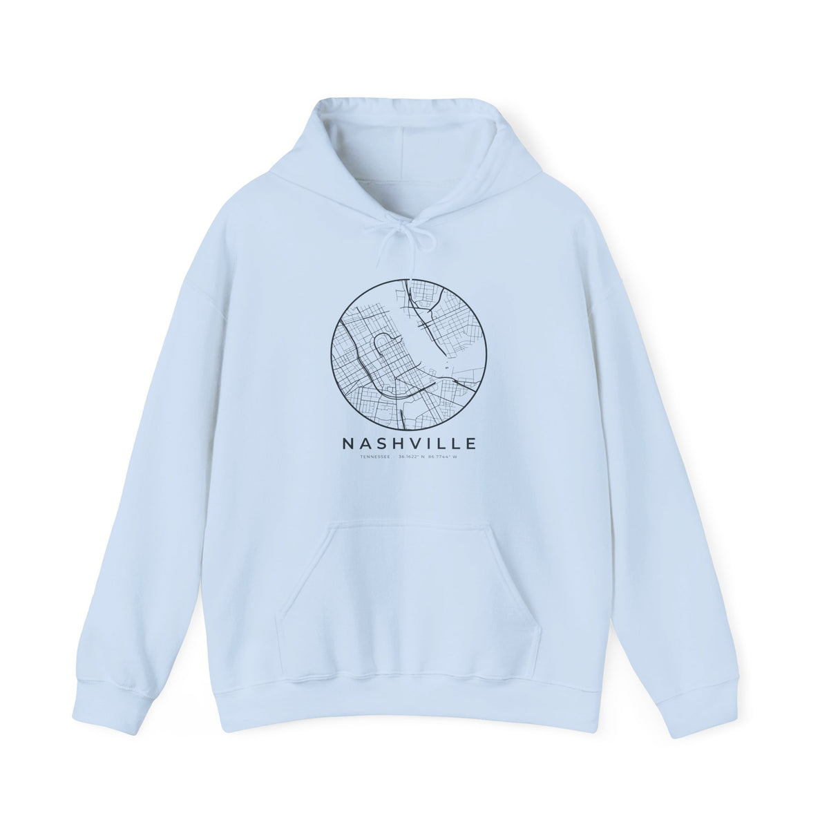 Nashville Street Map Hoodie