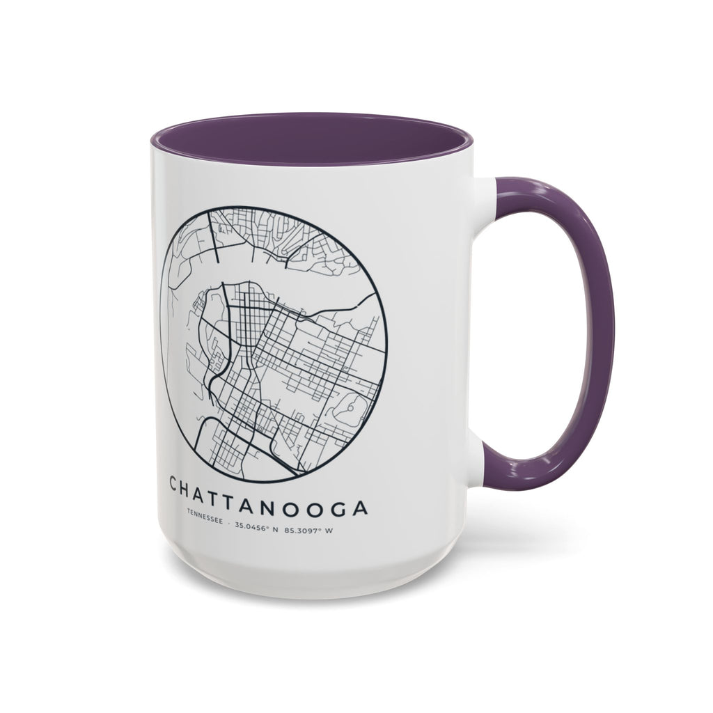 Chattanooga Street Map Accent Mug