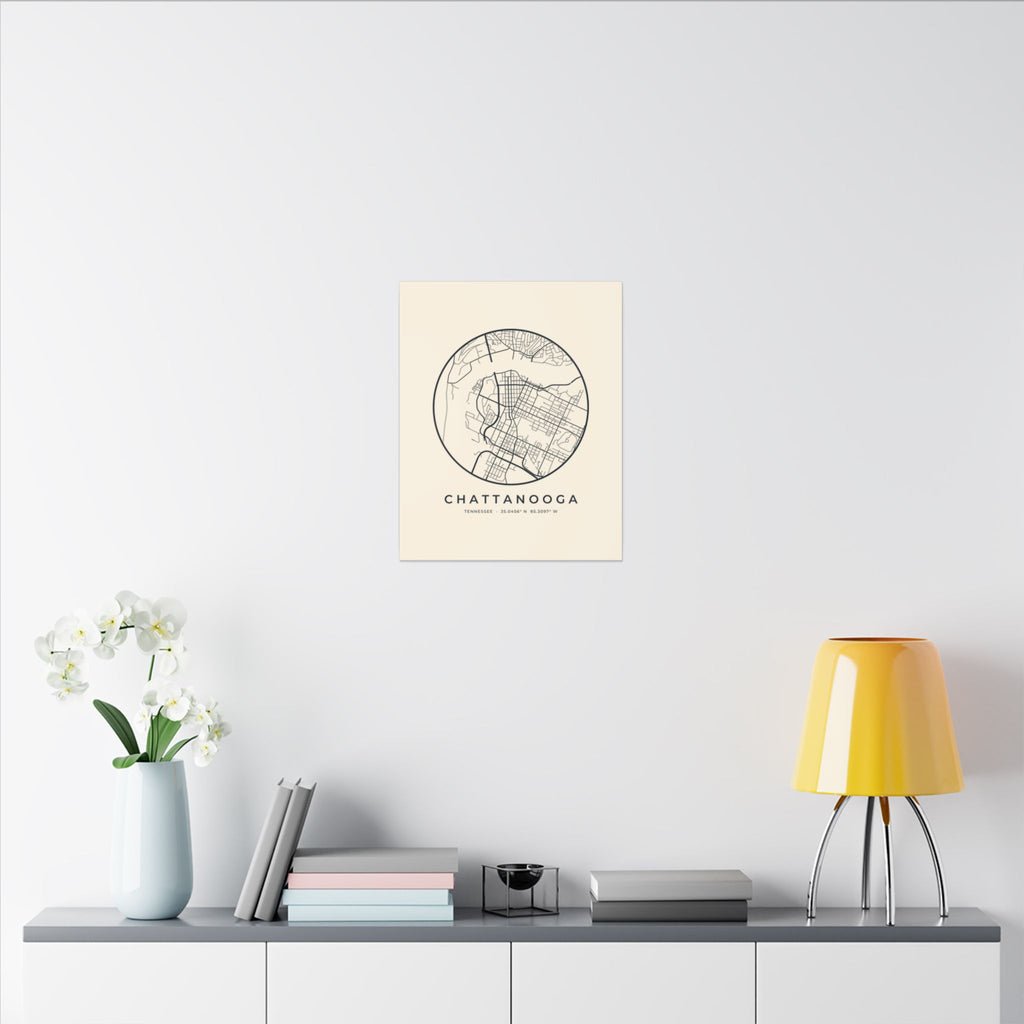 Chattanooga Street Map Canvas Print