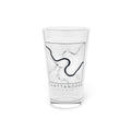Chattanooga Topo Map Pint Glass