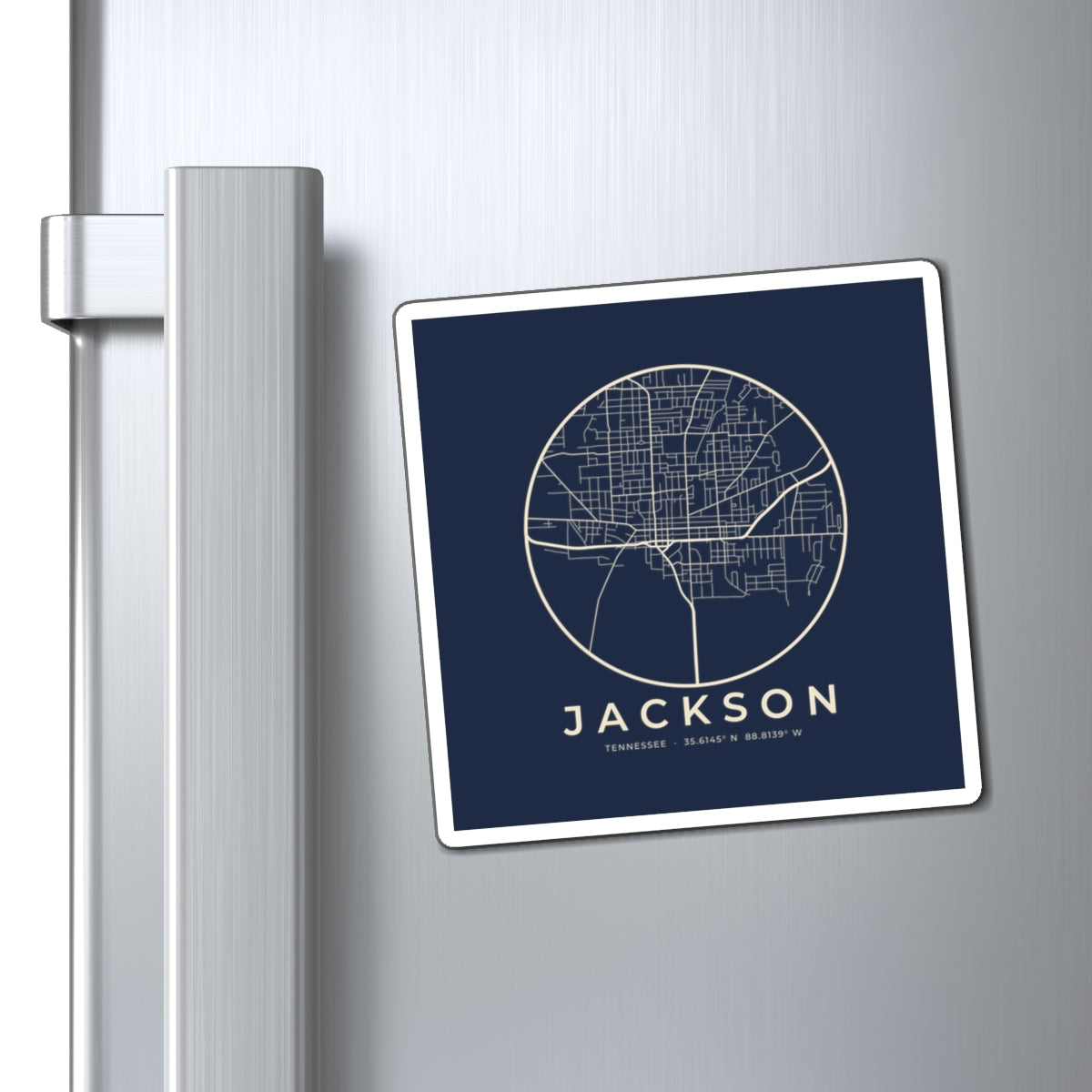 Jackson Street Map Magnet (Navy)