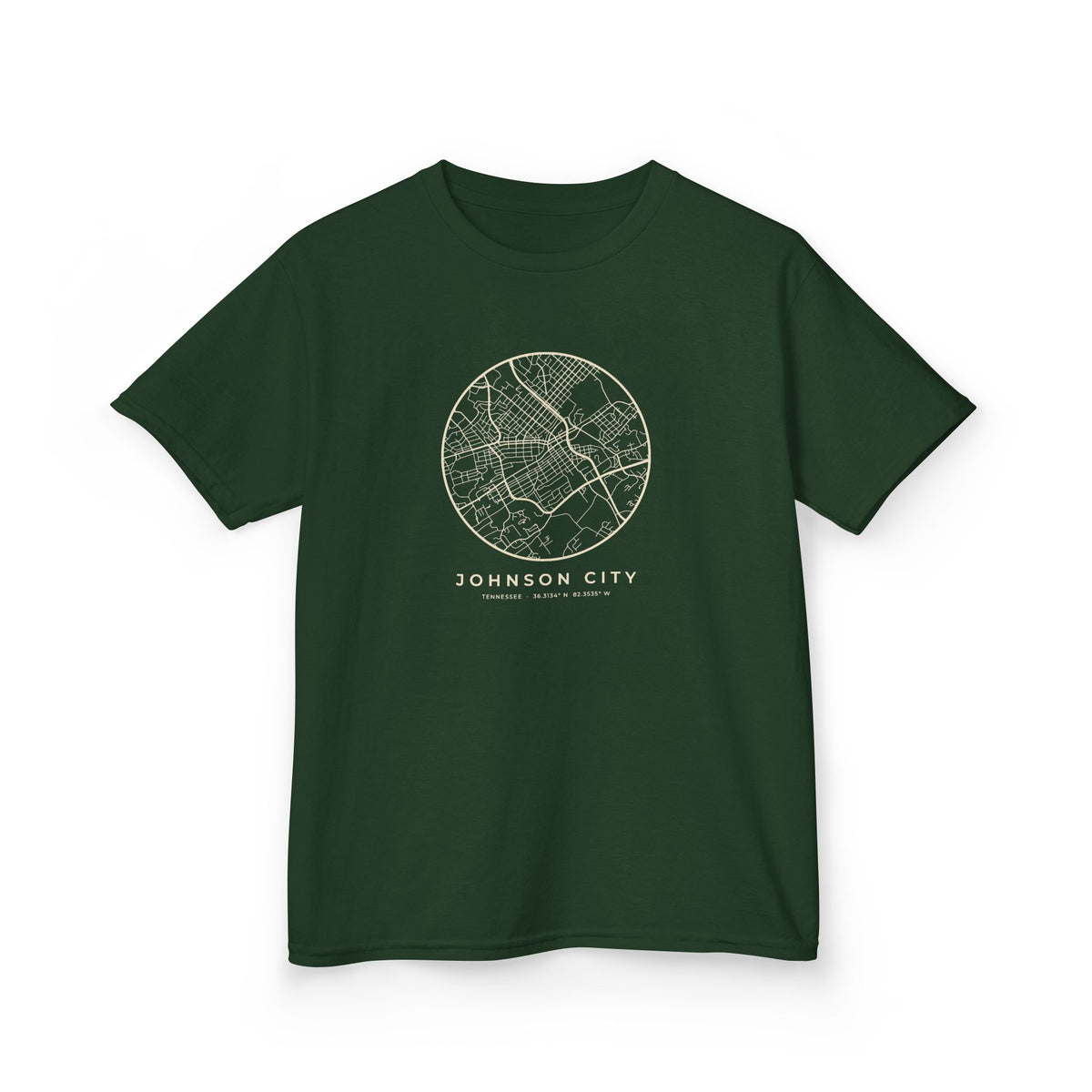 Johnson City Street Map Kids T-Shirt