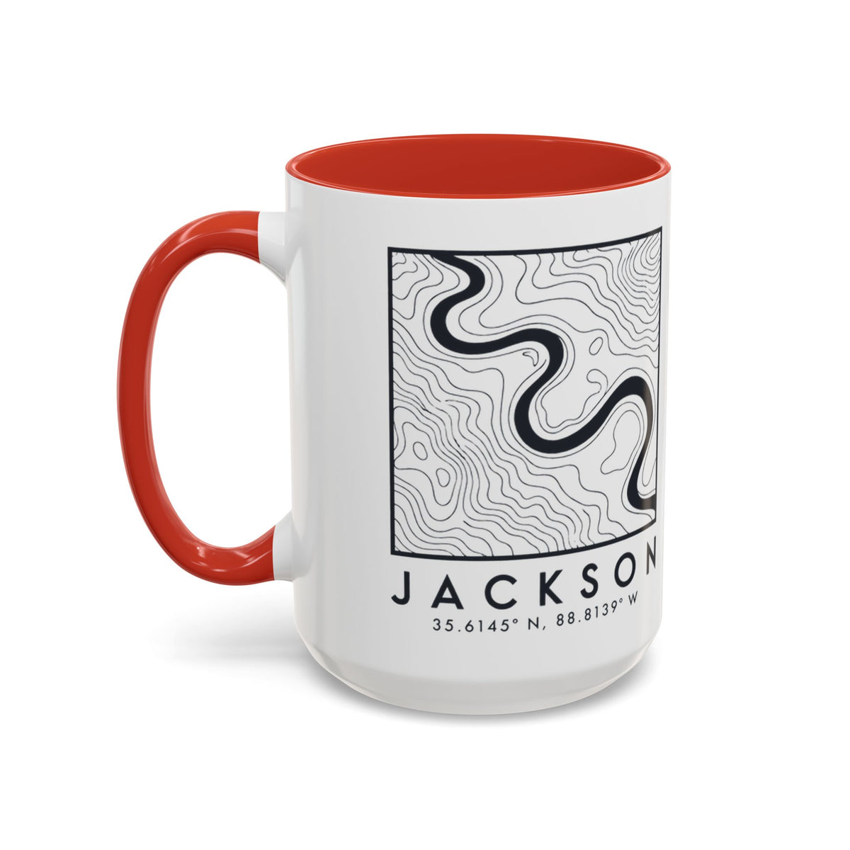 Jackson Topo Map Accent Mug