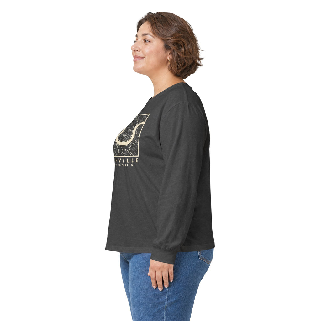 Nashville Topo Map Long Sleeve T-Shirt