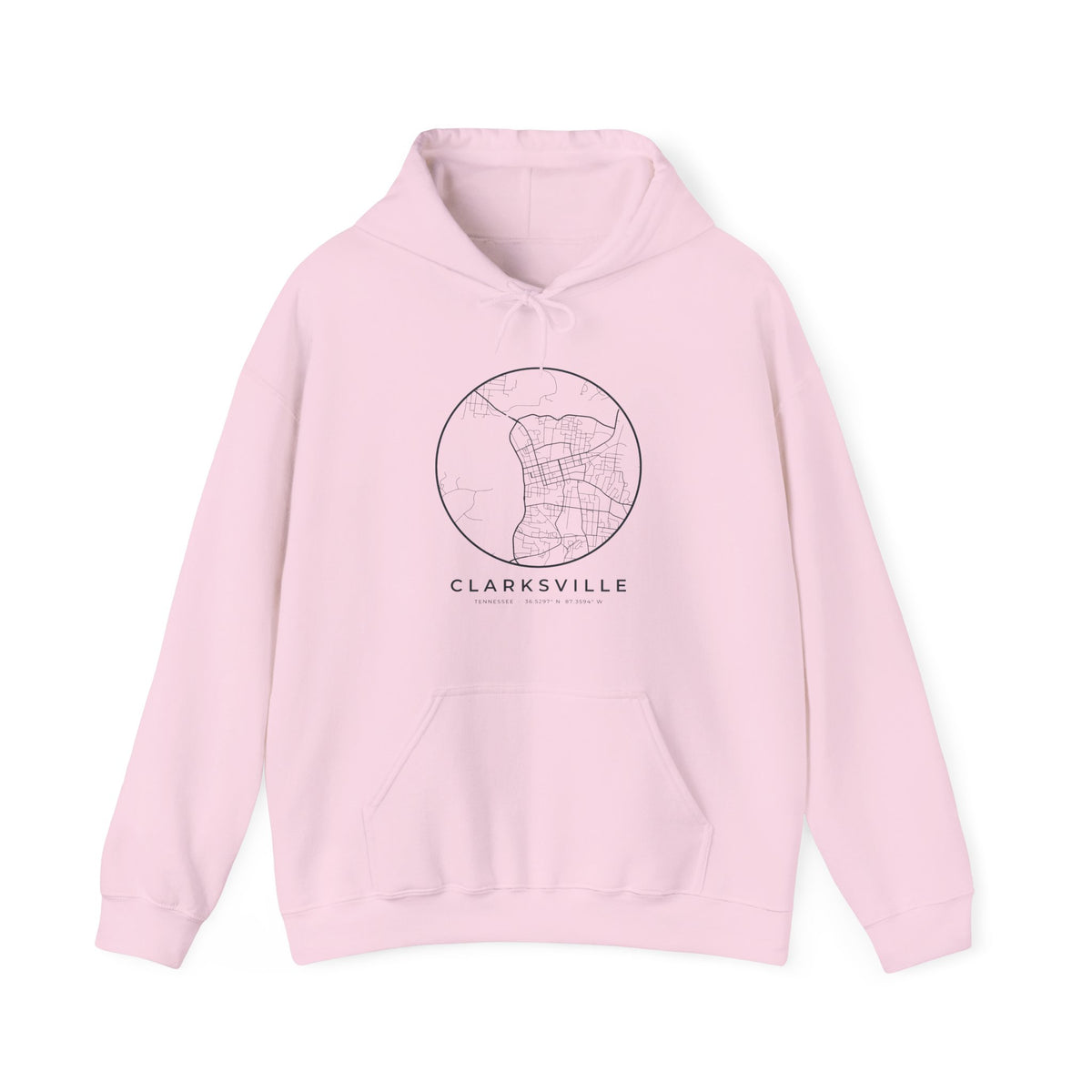 Clarksville Street Map Hoodie