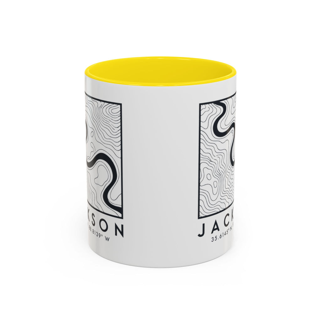 Jackson Topo Map Accent Mug