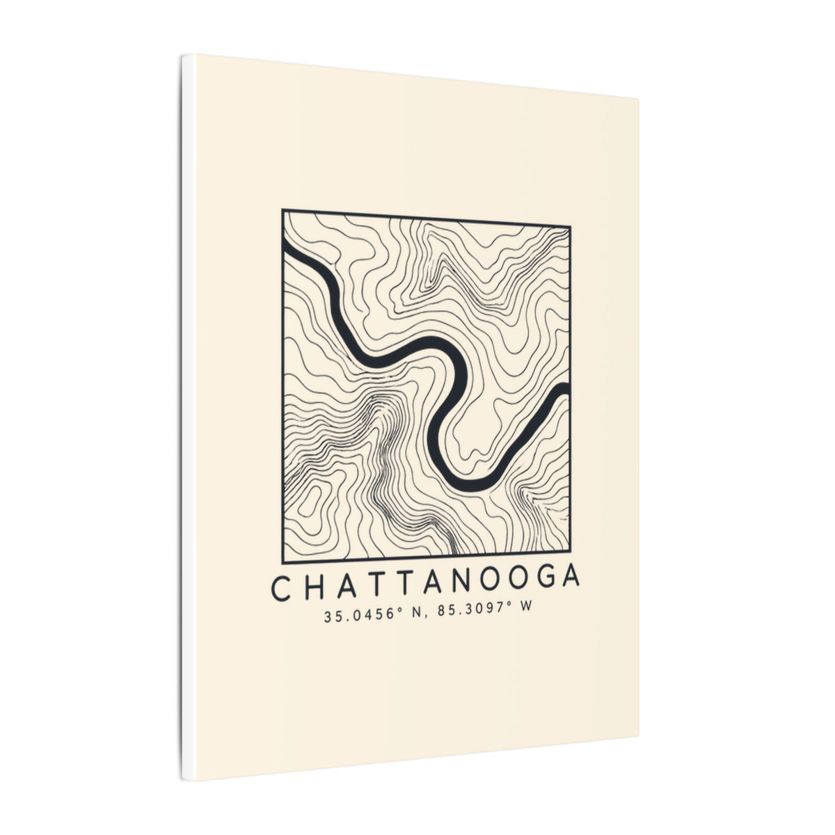 Chattanooga Topo Map Canvas Print