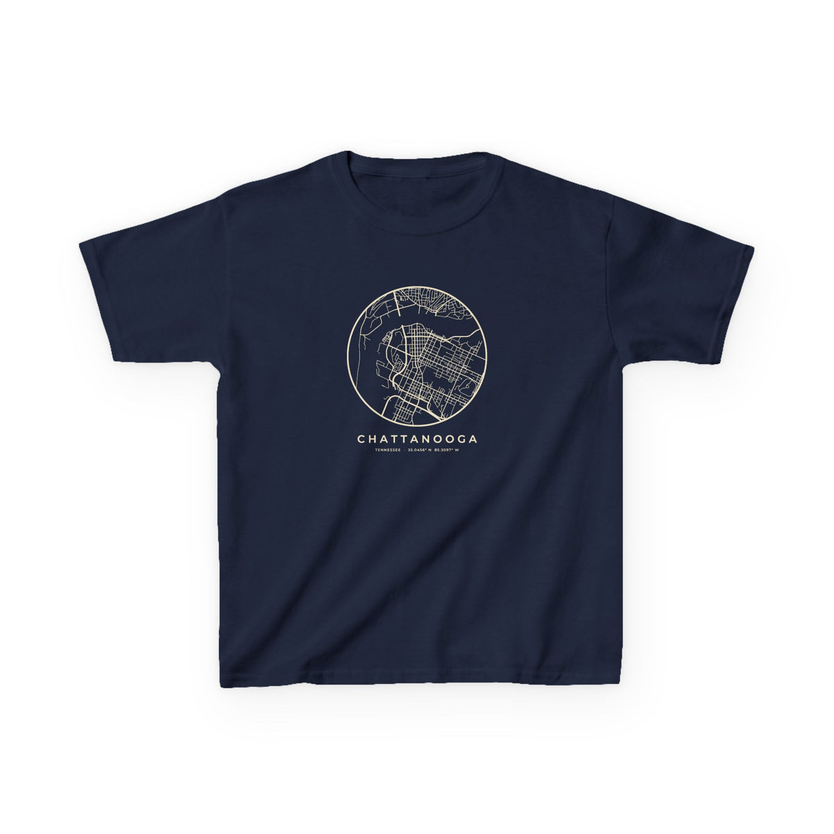 Chattanooga Street Map Kids T-Shirt