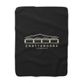 Chattanooga Walnut Street Bridge Sherpa Blanket (Black)