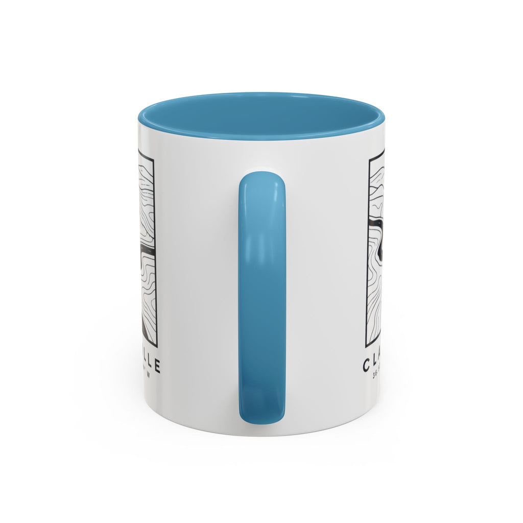 Clarksville Topo Map Accent Mug