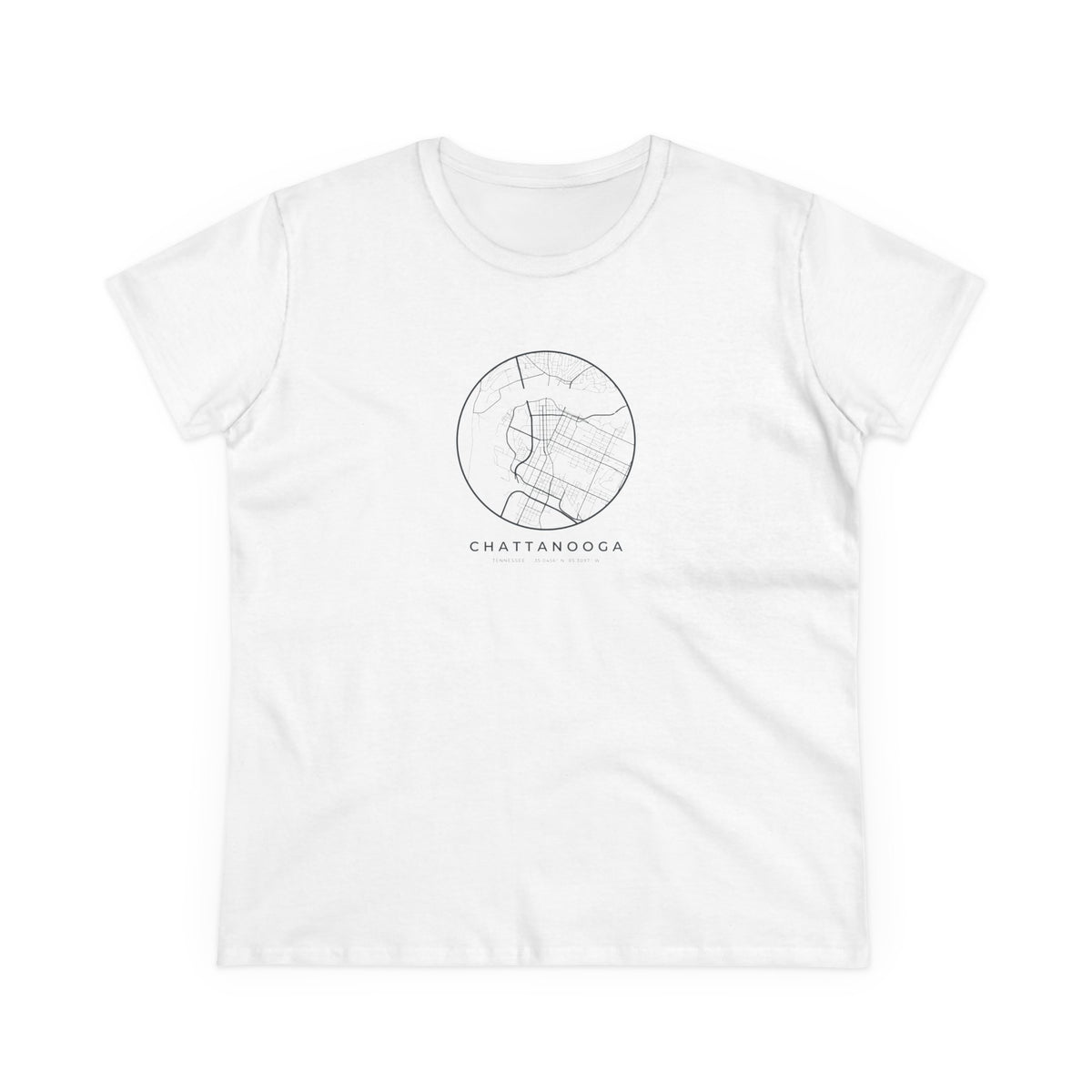 Chattanooga Street Map Women's T-Shirt