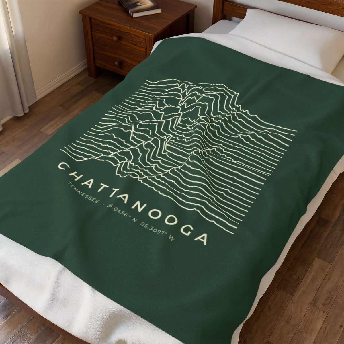 Chattanooga Ridgeline Blanket (Forest Green)