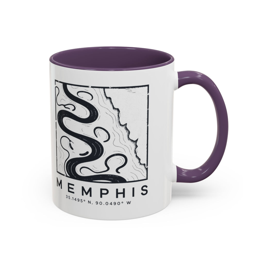 Memphis Topo Map Accent Mug