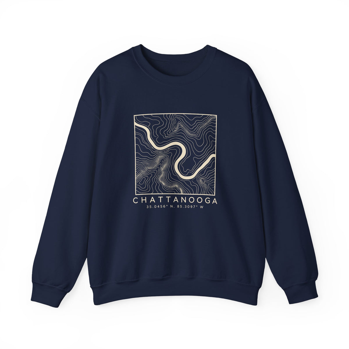 Chattanooga Topo Map Crewneck Sweatshirt
