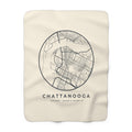 Chattanooga Street Map Sherpa Blanket