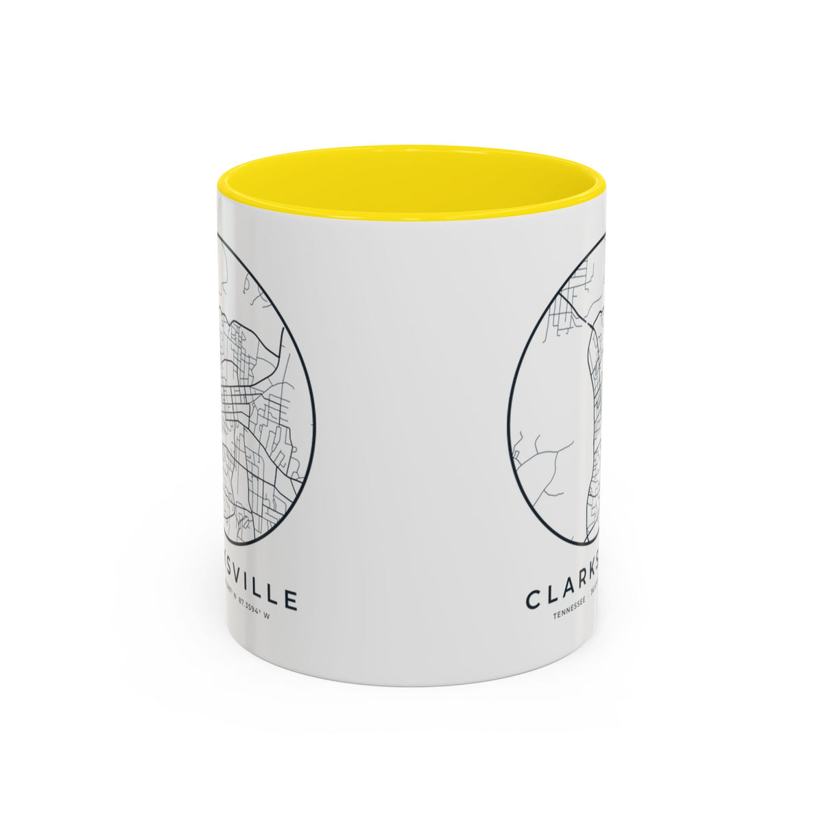 Clarksville Street Map Accent Mug