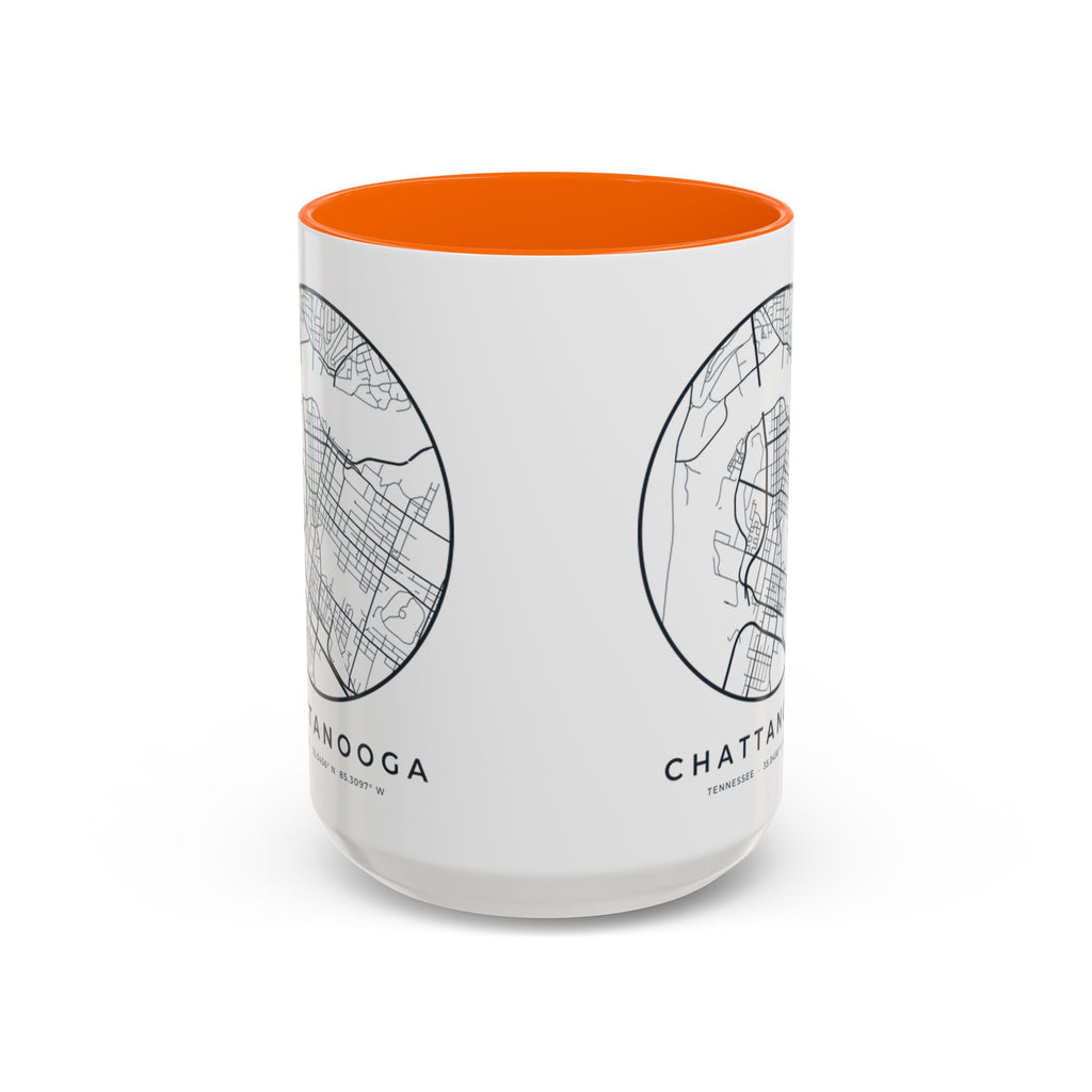 Chattanooga Street Map Accent Mug