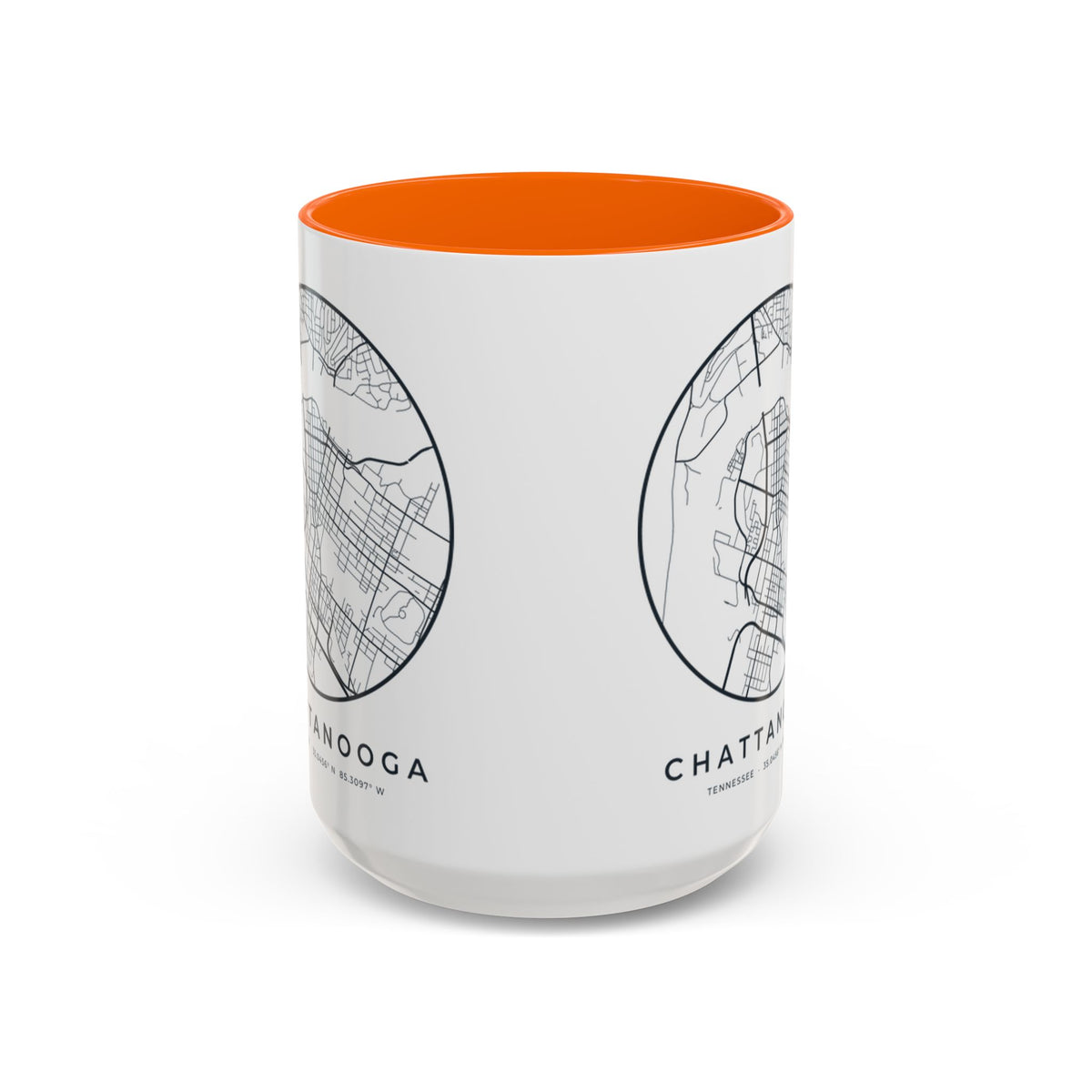 Chattanooga Street Map Accent Mug