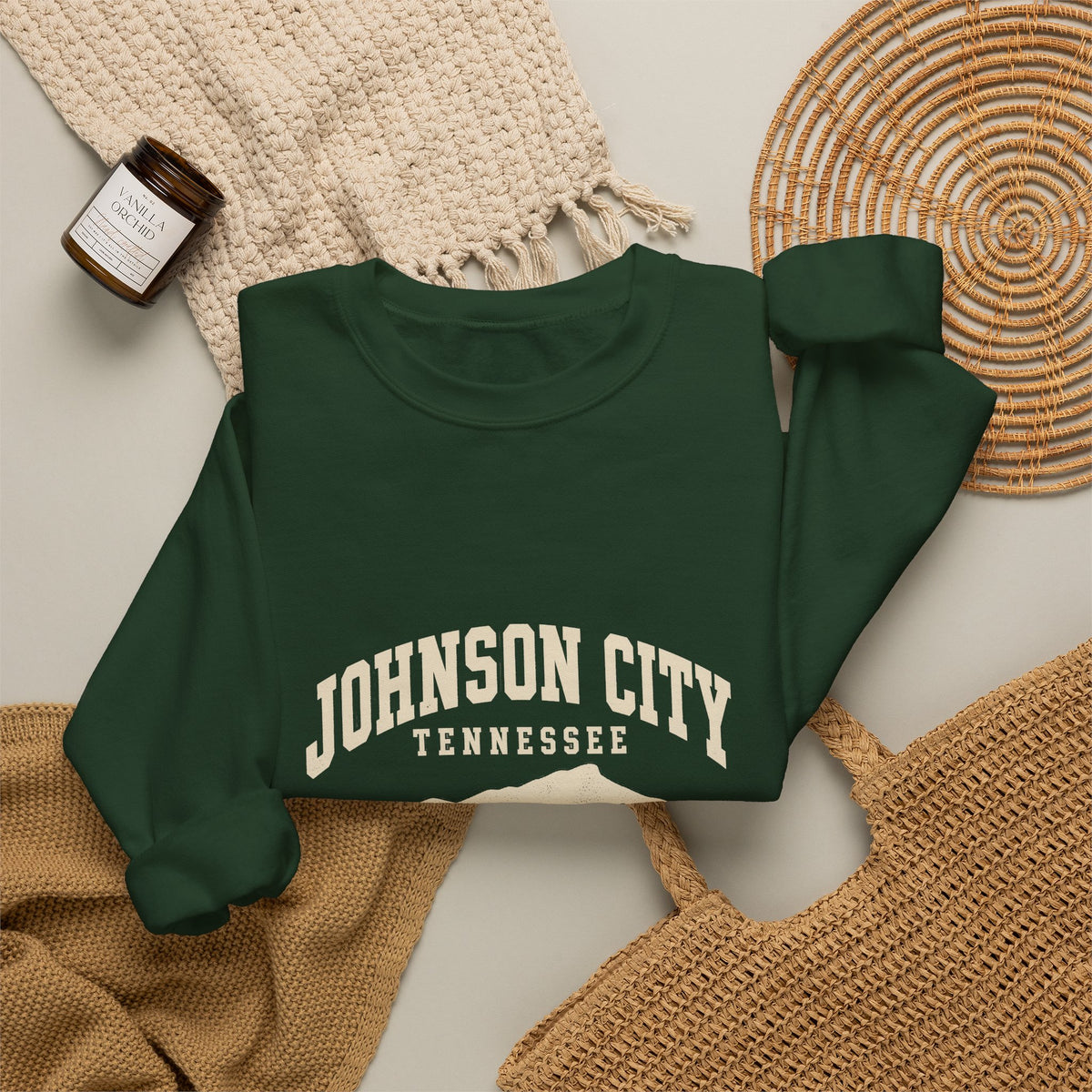 Johnson City Vintage Varsity Crewneck Sweatshirt