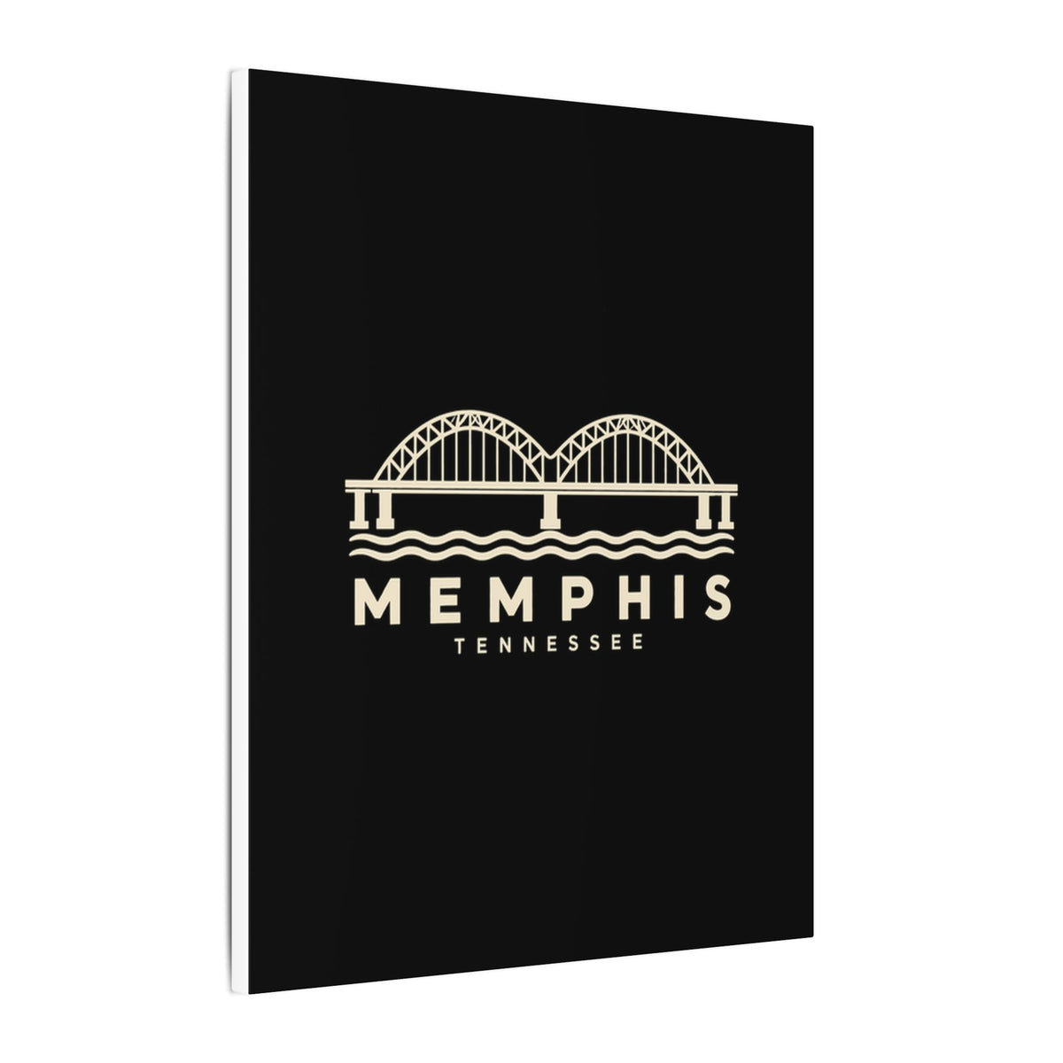 Memphis Hernando de Soto Bridge Canvas Print (Black)
