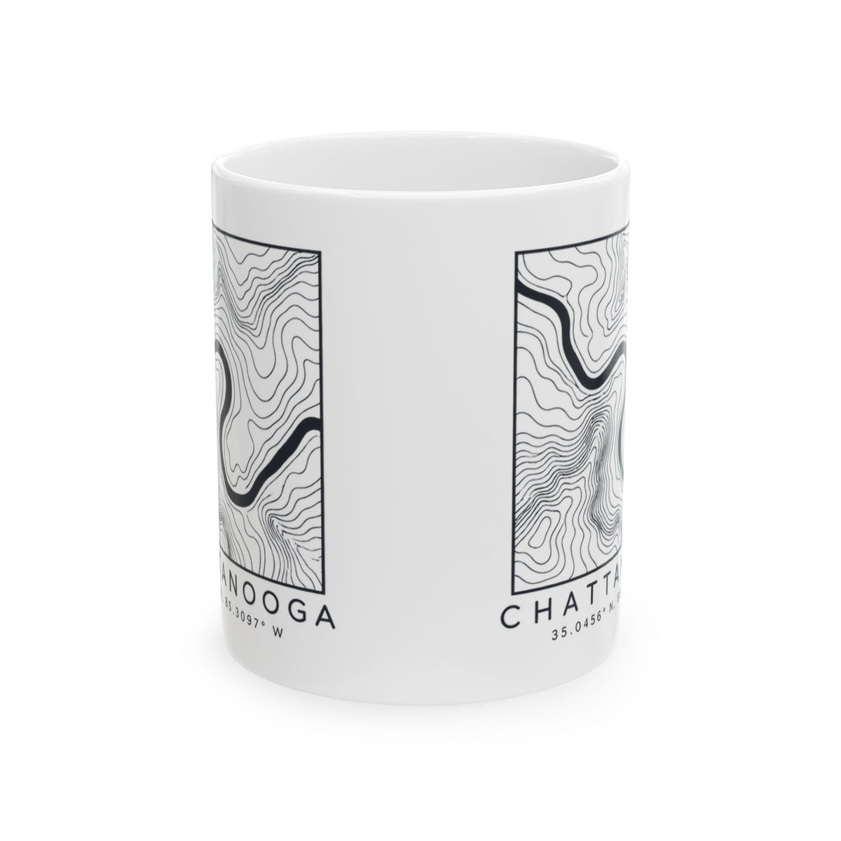 Chattanooga Topo Map Mug