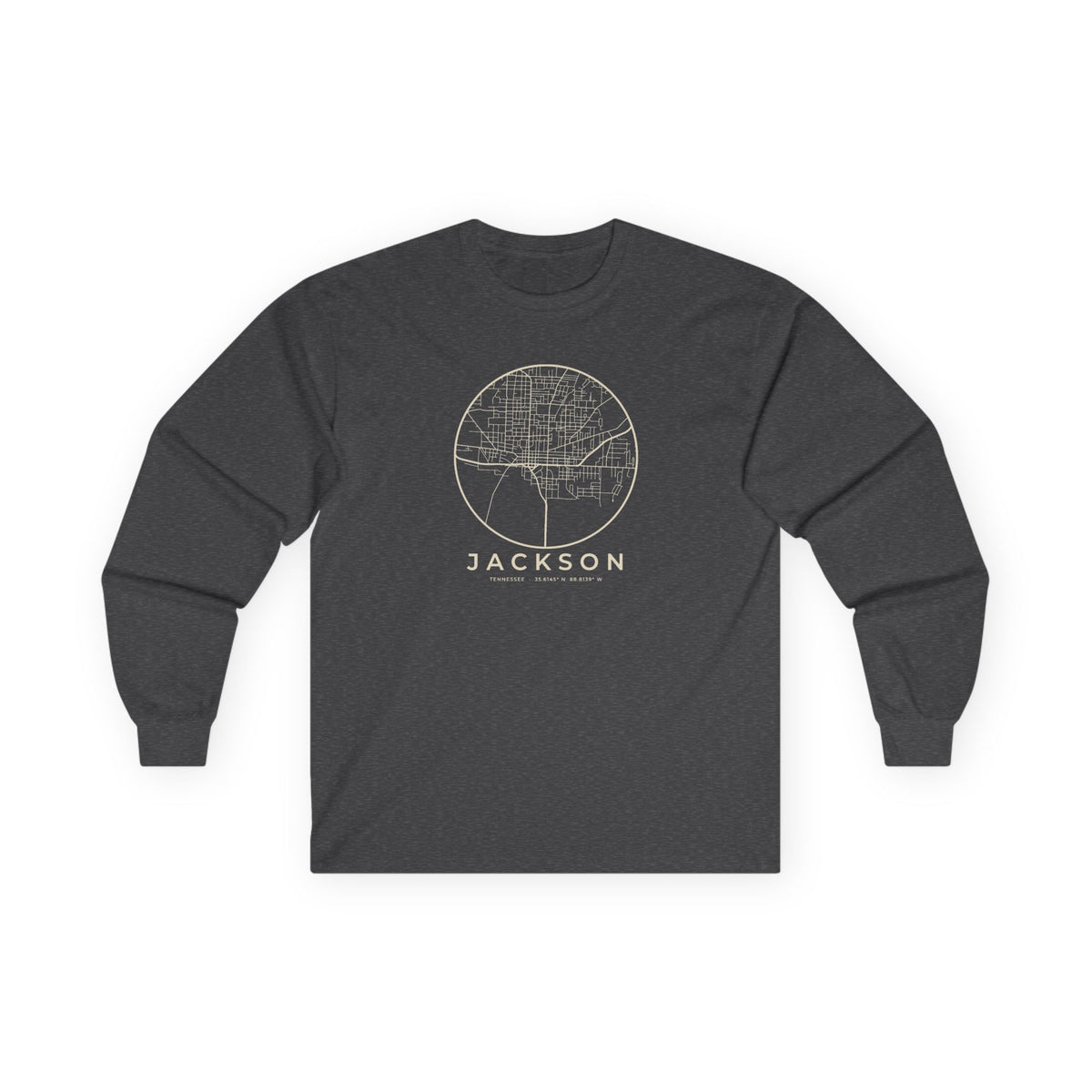Jackson Street Map Long Sleeve T-Shirt