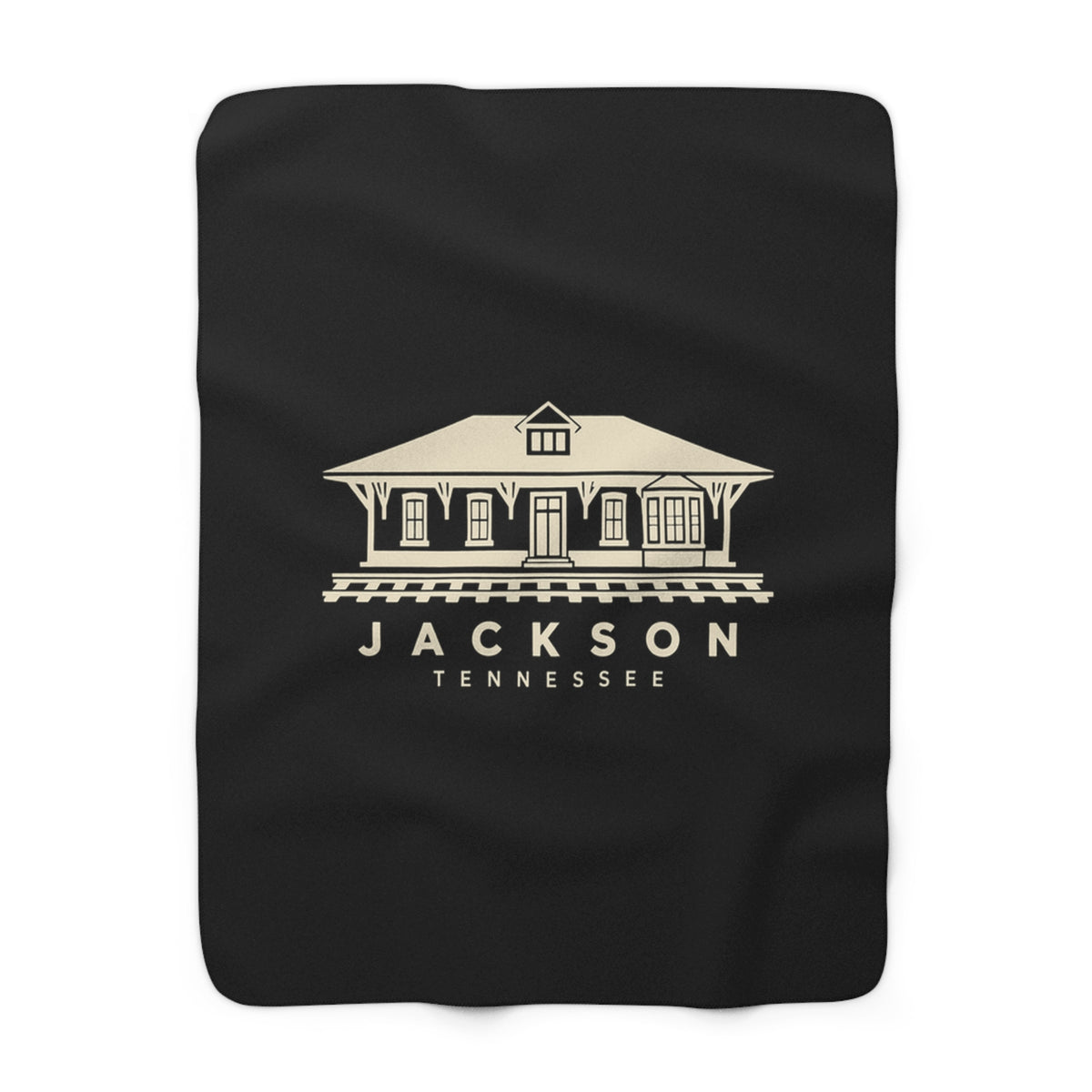 Jackson Train Depot Sherpa Blanket (Black)