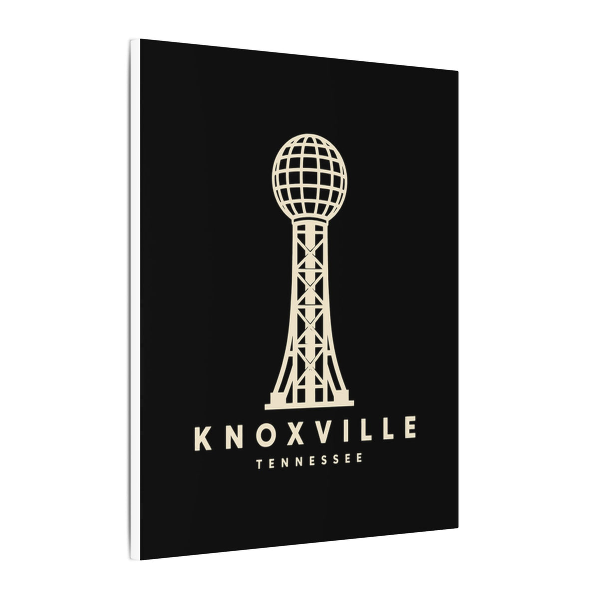 Knoxville Sunsphere Canvas Print (Black)