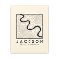 Jackson Topo Map Canvas Print
