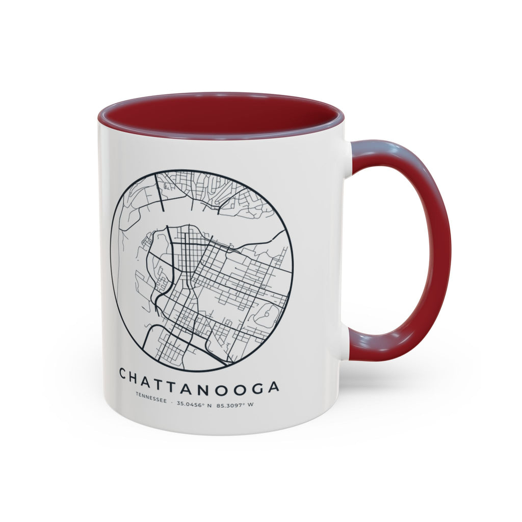 Chattanooga Street Map Accent Mug