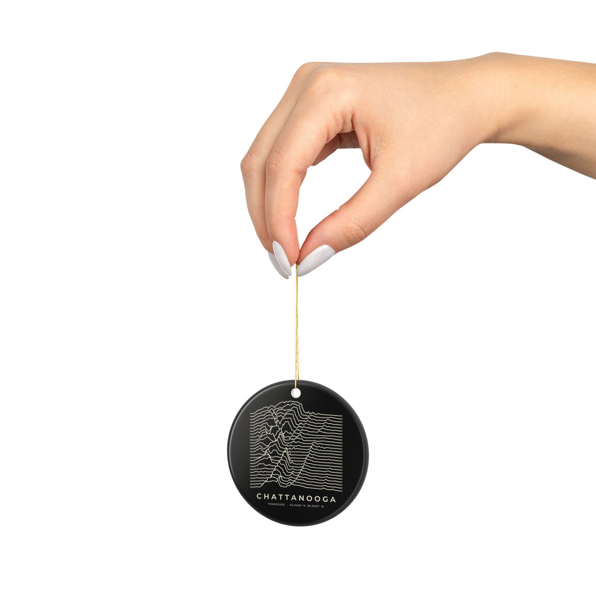 Chattanooga Ridgeline Ornament (Black)