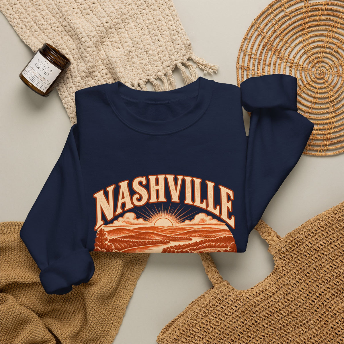 Nashville Engraved Valley Crewneck Sweatshirt