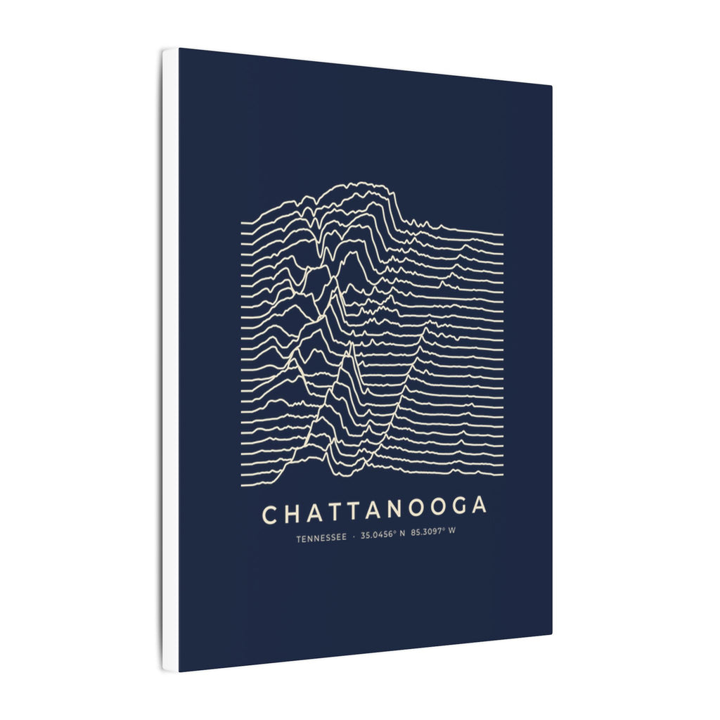 Chattanooga Ridgeline Canvas Print (Navy)