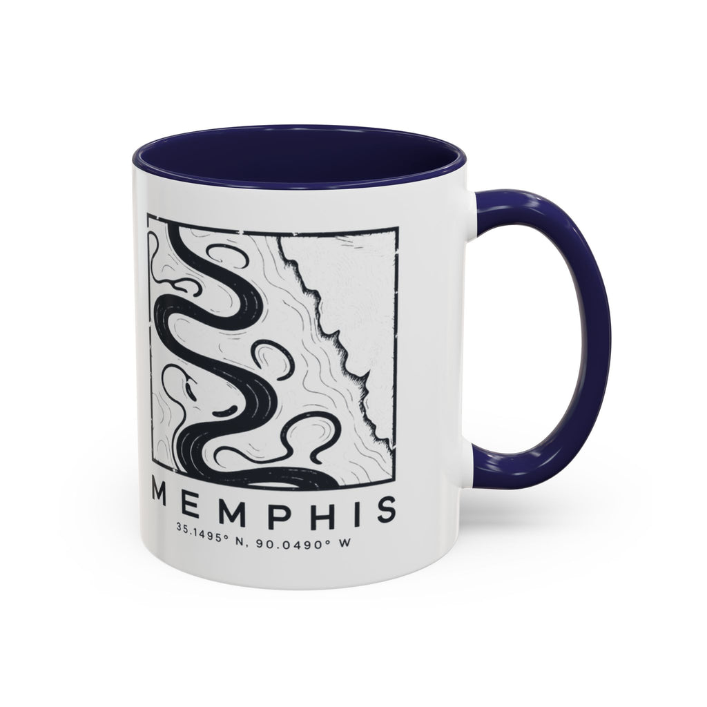 Memphis Topo Map Accent Mug
